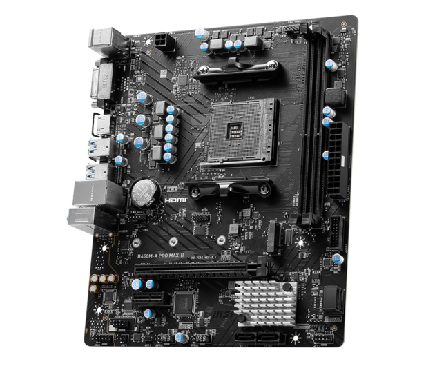 MSI Płyta główna B450M-A PRO MAX II AM4 2DDR4 DVI/HDMI mATX - 1196076 - zdjęcie 3